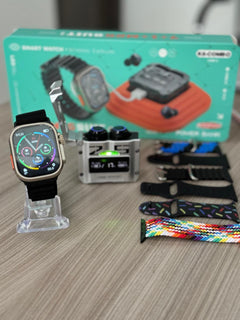 Super Combo SmartWatch Ultra 2 + 7 Pulsos + Audifonos Gamer